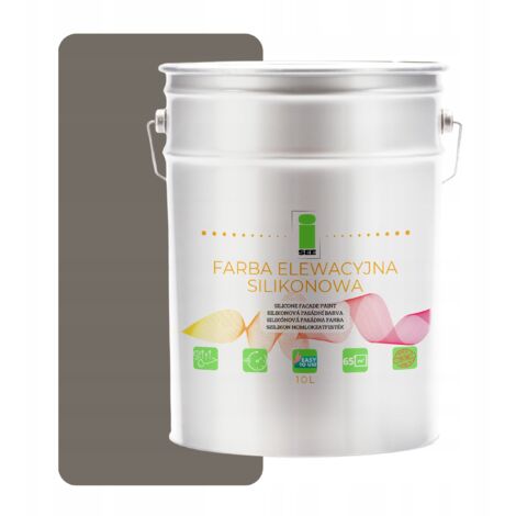 Silikon-Fassadenfarbe Warmgrau, Grauton 10 l