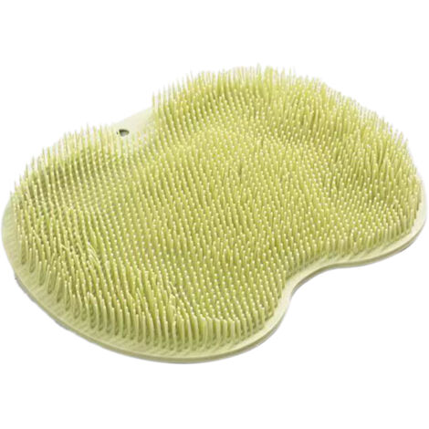 Silikon-Fuß- und Körpermassage- und Reinigungsmatte mit Saugnäpfen – 100 weiche Borsten, 30 x 23 cm, 5 Farben, ergonomisches Design