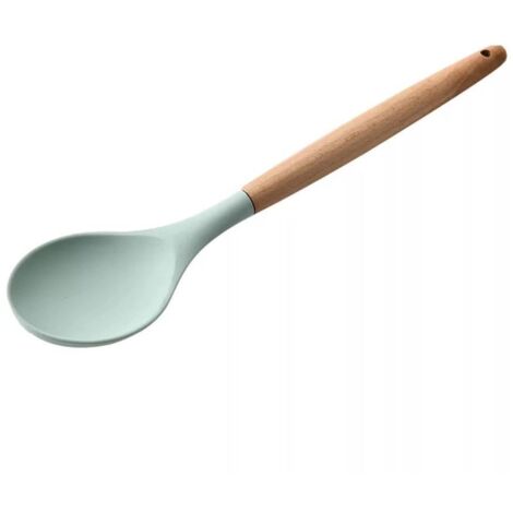 Silikon-Küchenlöffel mit stabilem Holzgriff zum Backen und Zubereiten von Speisen