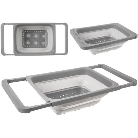 Silikon-Küchensieb, faltbar, für die Spüle, Seiher, Sieb, KEMP 39x26,5cm ORION 124482