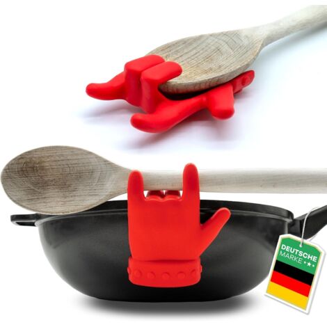 Silikon-Löffelablage – Küchenhelfer – Einfache Befestigung am Topf – Hitzebeständig, BPA-frei – Zubehör, Löffelablage, praktisches Küchenutensil, Geschenkidee, Tiegellöffel