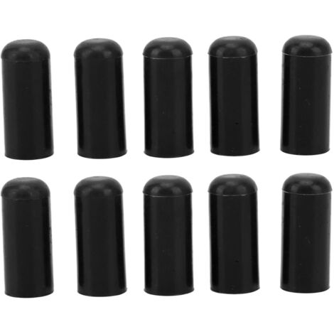 Silikon-Saugstopfen, 10 Stück universelle 4 mm hitzebeständige Saugschlauch-Endkappe Silikon-Dichtungsstopfen für Schlauchleitungen (schwarz).