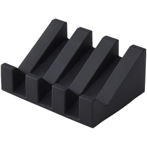 Silikon-Seifenablage mit Abfluss – Halterung für Seife, Schwamm und Handy – 9,6 x 7 x 4 cm – Verschiedene Farben