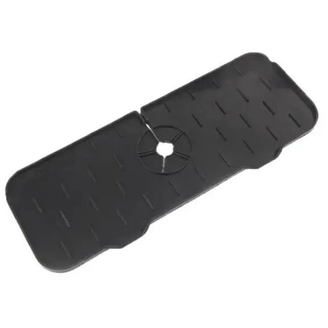 Silikon-Spritzschutzmatte für Küchenarmaturen, faltbar, schwarz, 1 Stück