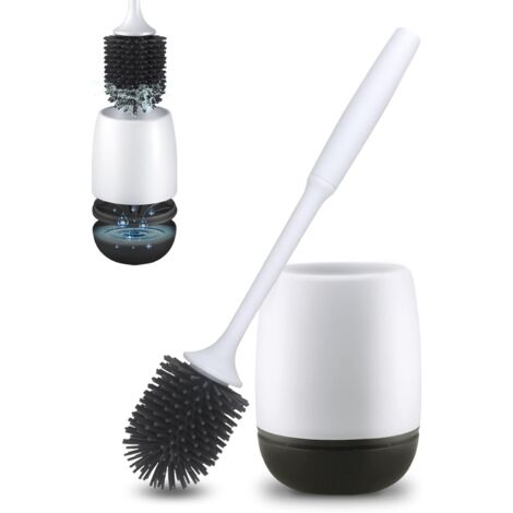 Silikon-Toilettenbürste und -Halter, Set für Badezimmer-Toilettenbürste und -Halter