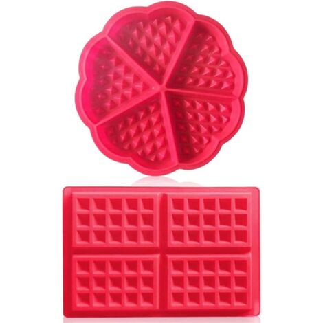 Silikon-Waffelform mit Antihaftbeschichtung für Backbleche – praktisches Backwerkzeug, flexibel, hitzebeständig & wiederverwendbar