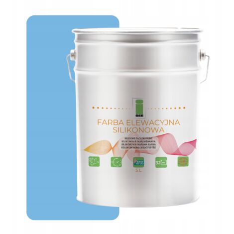 Silikonfassadenfarbe blau 5 l dampfdurchlässig + Biozid