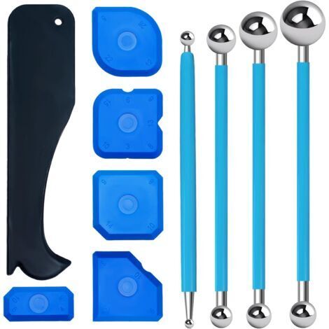 Silikonfugenschaber-Set, Fugenrichtwerkzeug, Dichtungswerkzeug für Bad und Küche, 10-teilig