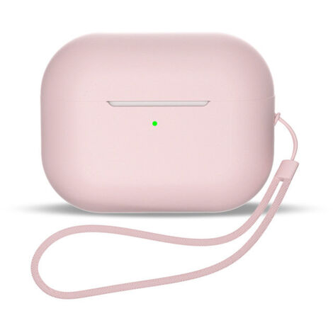 Silikonhülle für AirPods 1/2 + Trageschlaufe fürs Handgelenk Rosa