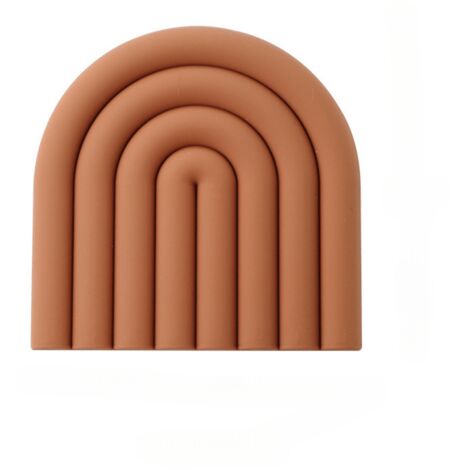 Silikonuntersetzer, regenbogenförmige, hitzebeständige Topflappen, rutschfeste, wärmeisolierende Becher, Tischschutz, Becherhalter, lebensmittelechte Küchenaccessoires