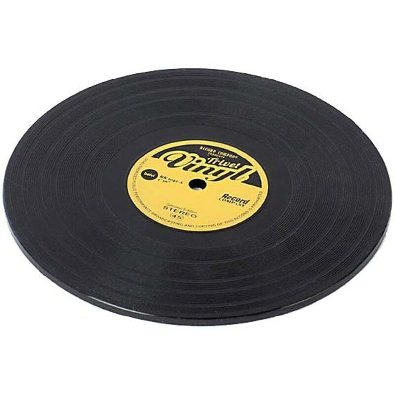 Balvi Schallplattenuntersetzer - Schwarz - Durchmesser 15 Cm