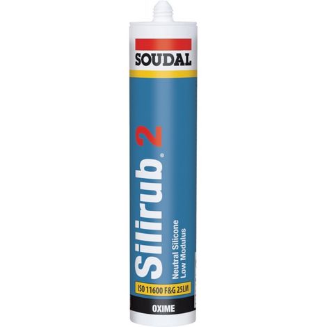 Silirub 2 Masilla silicono neutral 310-ml, gric cemento SOUDAL (por 15)