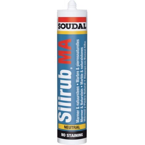 Silirub MA Mastic de jointoyage neutre 310ml pierre naturelleSOUDAL (Par 15)
