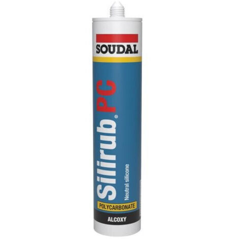 Silirub PC - Mastic silicone neutre construction et vitrage EC 1 PLUS - Soudal - Cartouche de 310 ml