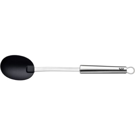 Silit 2142300663 Classic Line-Cucchiaio da Portata 33 cm, in Acciaio Inox Lucido, in plastica, Ideale per pentole rivestite, Lavabile in lavastoviglie