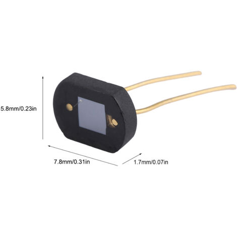 Silizium-Lichtdetektor 2DU3 – Sichtbare Fotodiode, Fotozelle/Fotowiderstand, 1 Stück, Abmessungen 1,7 x 7,8 x 5,8 mm
