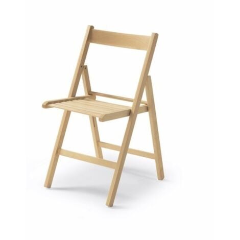 VIVAHOGAR Silla 42,5X47,5X79Cm Plegable Madera Nat Haya Vh122846