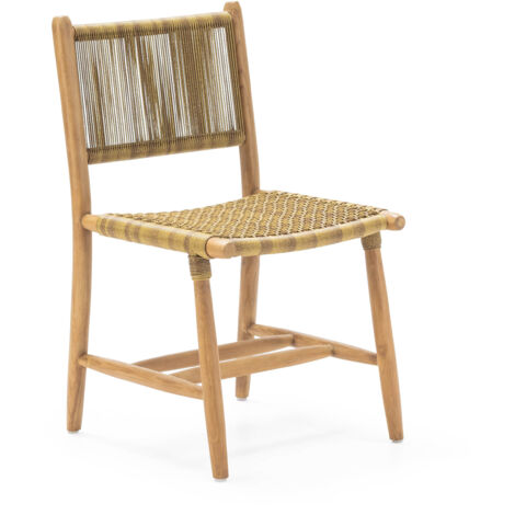 Silla 50X62X87 Madera Teca/Trenzado Sintetico