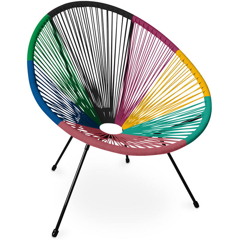 

Silla Acapulco - Patas Negras - Nueva edición Multicolores Acero, Mimbre sintético