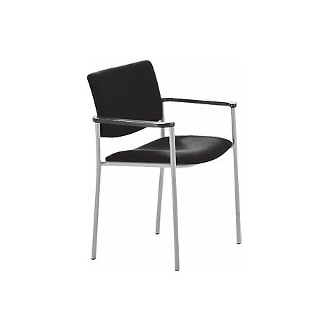 Silla acolchada para visitas con tacos de plástico  armazón en