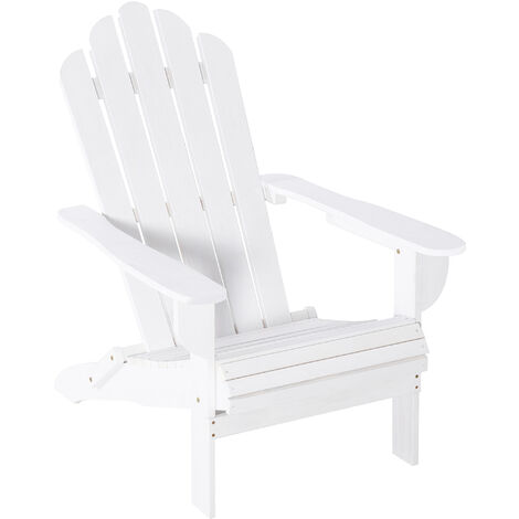 Silla Adirondack de Madera Plegable Silla de Jardín con Reposabrazos y Respaldo Alto para Terraza Balcón Exterior Carga Max. 113 kg 73x88x93 cm