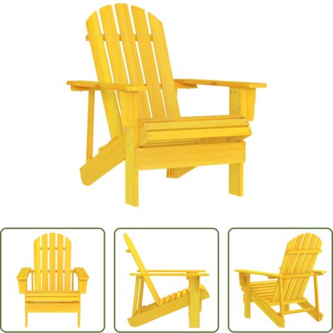 Silla Adirondack -  Silla de jardín Adirondack madera maciza de abeto amarilla