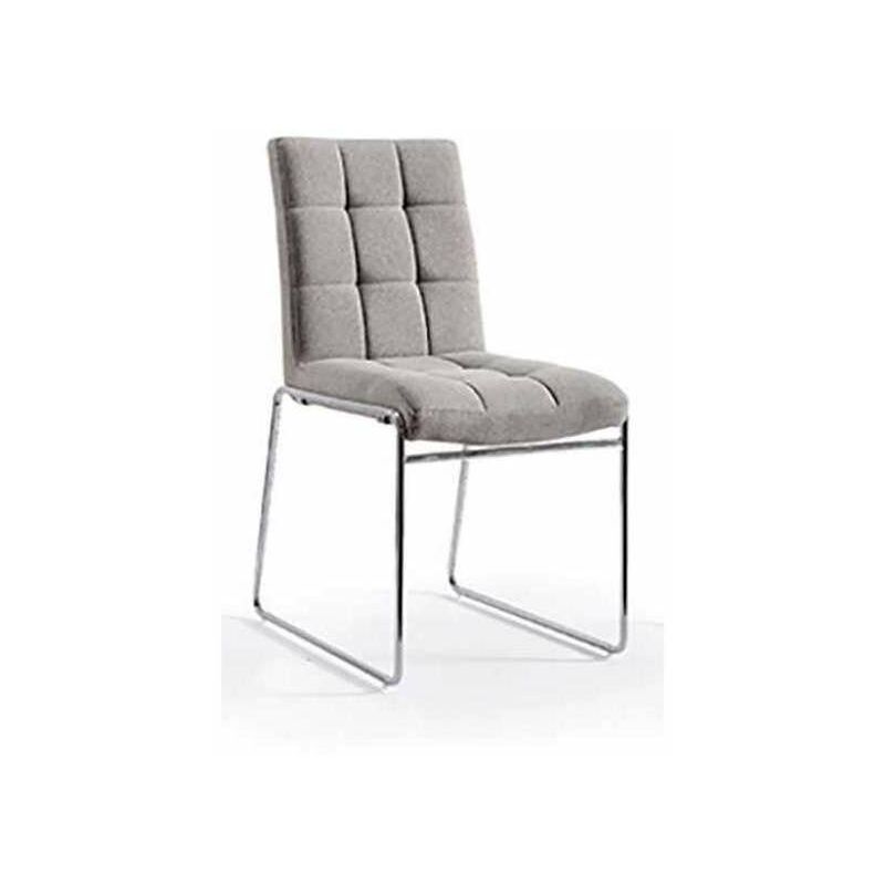

Silla Alba tapizado en tela tres colores 86 cm(alto)47 cm(ancho)61 cm(largo) Color GRIS CLARO