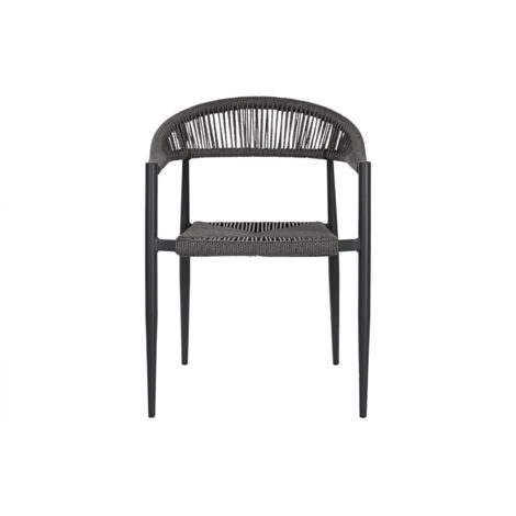 Silla Aluminio Ratan 56X60X78 Negro