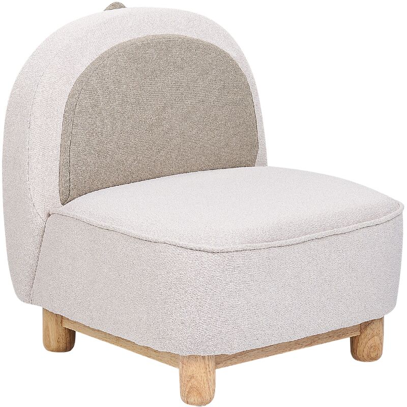 Beliani - Silla animal tapicería de poliéster forma de triceratops diseño de dinosaurio sin reposabrazos peluche muebles para niños beige Faborg