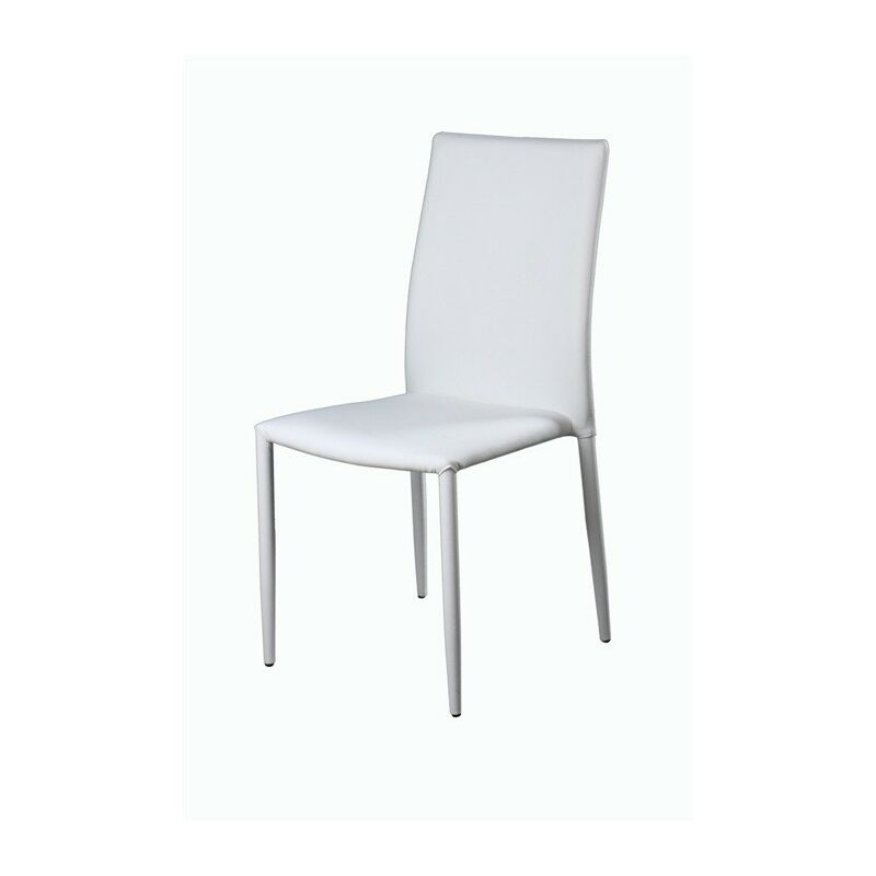 

Silla anna, apilable, similpiel blanca - Rogal