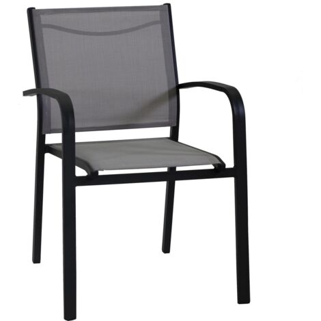 Silla apilable de aluminio Sullivan Antracita