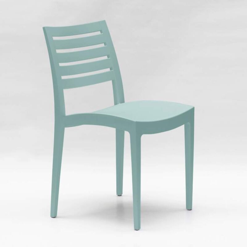 

Grand Soleil - Silla apilable de polipropileno para casa locales públicos y espacios exteriores Firenze | Verde oscuro