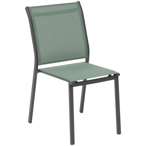 Silla apilable Essentia verde oliva y grafito - Hespéride