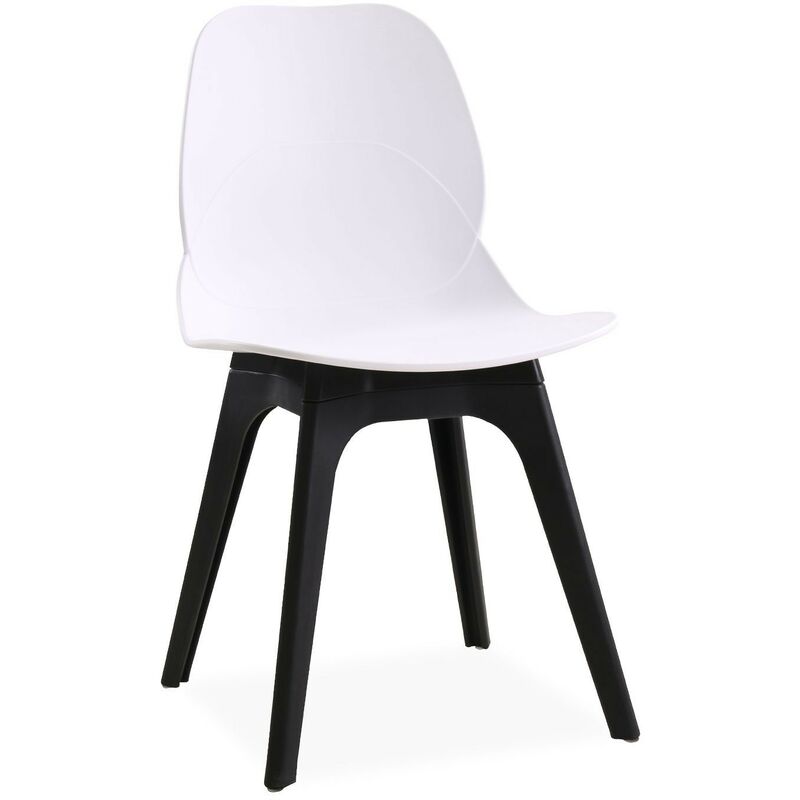 

Silla ARIES, polipropileno negro y blanco