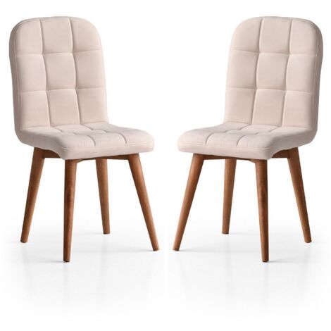 Silla, asiento, silla de comedor Set Cream