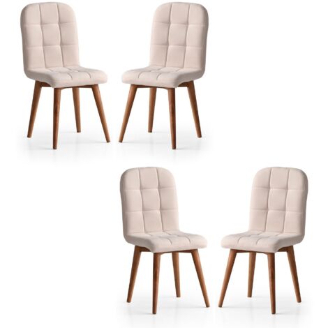 Silla, asiento, silla de comedor Set Cream