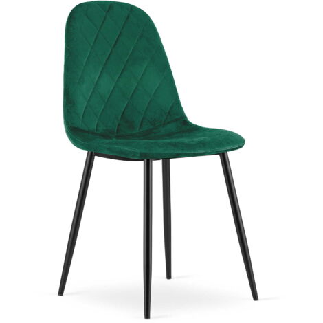 Silla ASTI - terciopelo verde oscuro x 1
