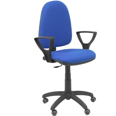Silla Aýna bali azul brazos fijos ruedas de parqué