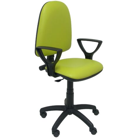 Silla Aýna similpiel pistacho con brazos