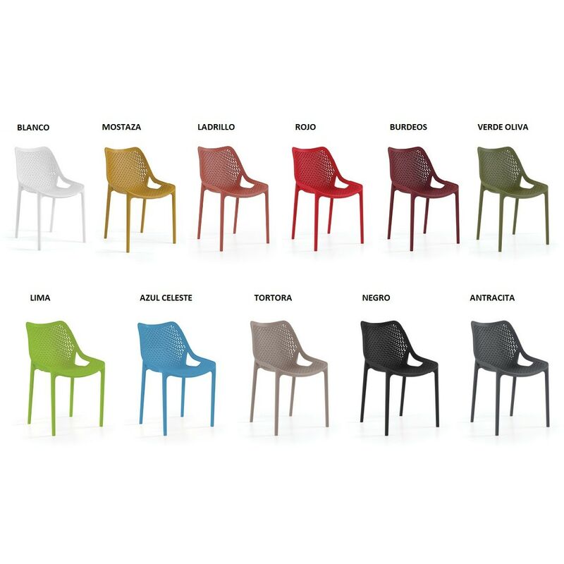 

Silla BILL, apilable, polipropileno antracita