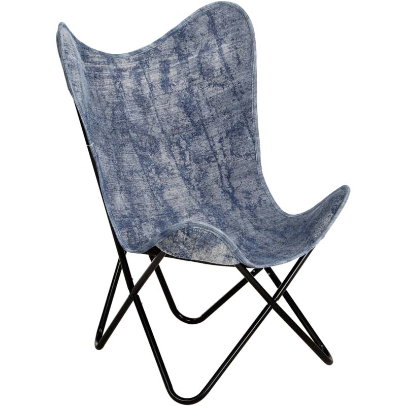 

Silla Butterfly de lona añil - Azul
