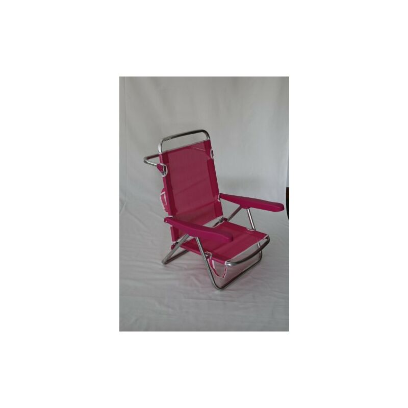 

Silla Cama Playa Aluminio Rosa Fibreline
