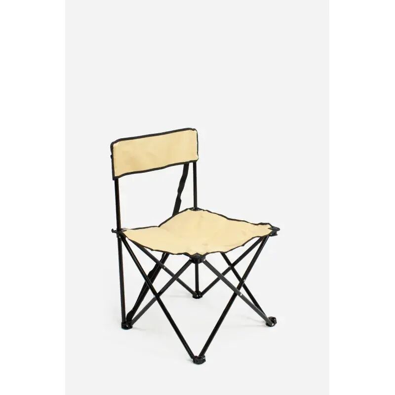 Silla Camping Plegable Crema 48x48x75