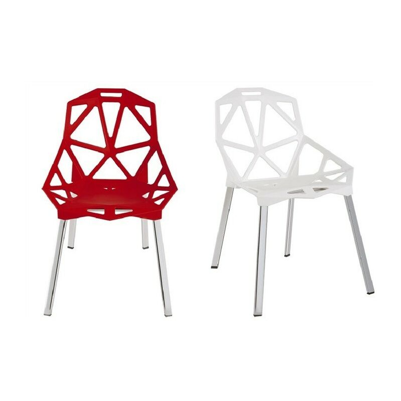 

Silla CAMY, aluminio, polipropileno rojo*