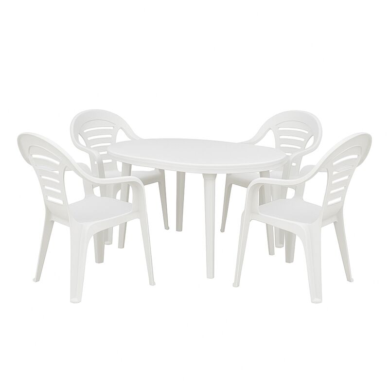 Chaise de jardin blanche en résine SILLA