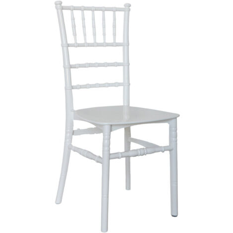 Silla Chiavarina apilable en plástico polipropileno blanco modelo reforzado