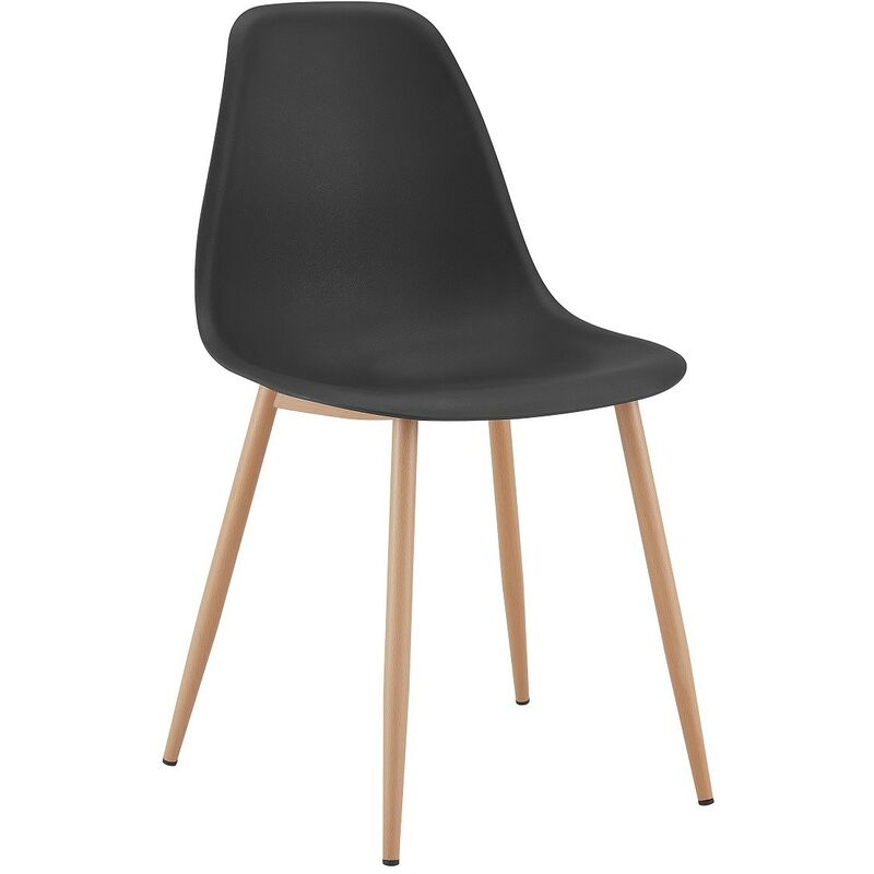 

BHD - Silla CLUNY, metal color madera, polipropileno negro