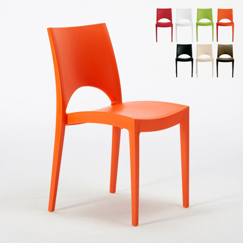 

Silla Paris Grand Soleil para Cocina Casa Bar de Polipropileno Apilable | Naranja
