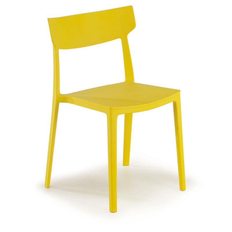 

silla colectividad Folk, 4 patas, amarillo - amarillo