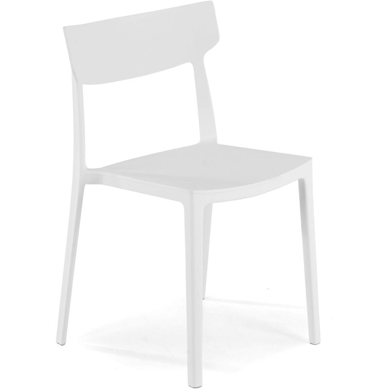

silla colectividad Folk, 4 patas, blanco - blanco
